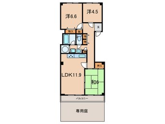 間取図 東灘スカイハイツ（101）