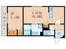 仮)vogue京都桂 1LDKの間取り