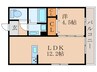 仮)vogue京都桂 1LDKの間取り