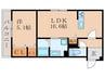 仮)vogue京都桂 1LDKの間取り
