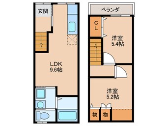 間取図 リーフテラス矢田２号