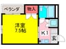 パレ･ドゥ･ナカミヤ 1Kの間取り