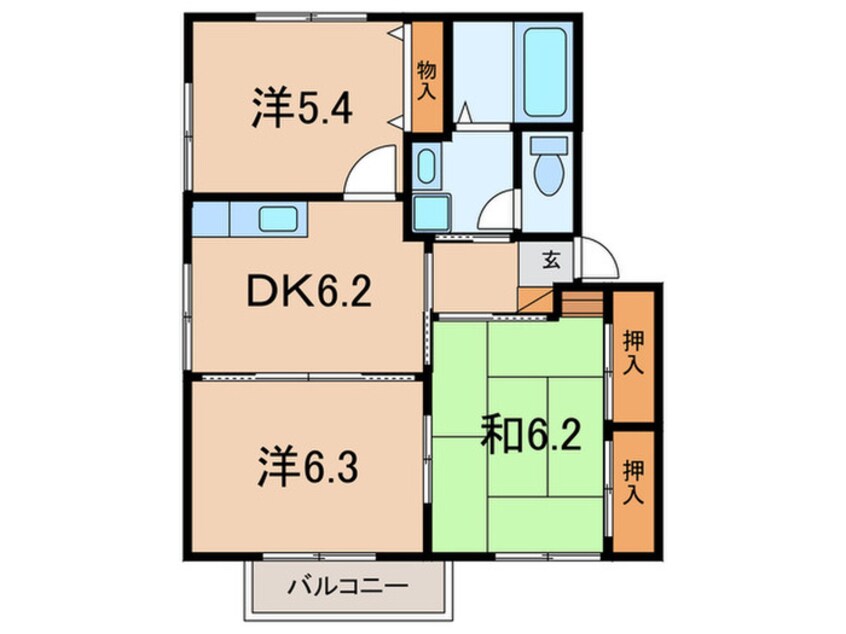 間取図 安井ハイツＢ棟