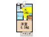 プレミアメゾン東みのお 1Kの間取り