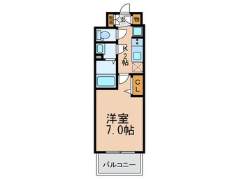 間取図 ﾌﾟﾚｻﾝｽOSAKADOMECITYｸﾛｽﾃｨ(204)