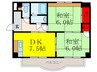 メゾンＳ・Ｋ 2DKの間取り
