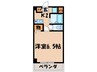 知足庵マンション 1Kの間取り