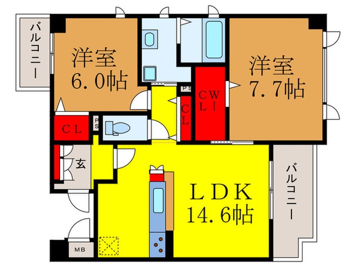 間取り図 Eau de Vie　茨木