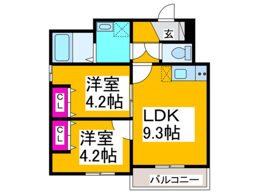 間取図 仮)堺市東区南野田AP　A棟