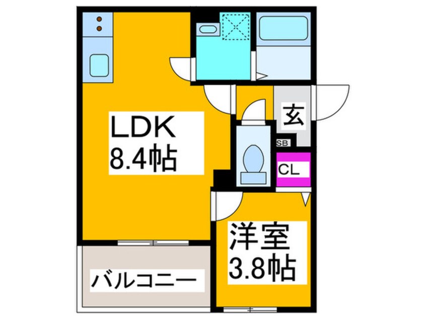 間取図 仮）堺市東区南野田AP　Ｂ棟