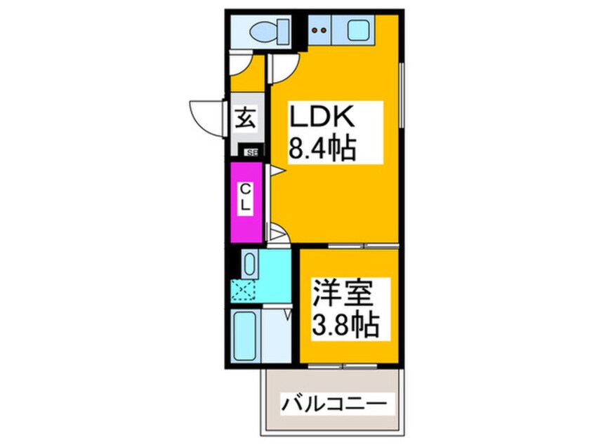 間取図 仮）堺市東区南野田AP　Ｂ棟