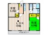みどりコ－ポ１ 2LDKの間取り