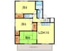 ハイムボヌ－ル 3LDKの間取り