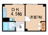 イ－ストビル 1DKの間取り