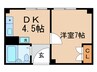 イ－ストビル 1DKの間取り
