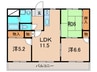ドム－ル林 3LDKの間取り