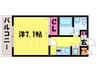 レジュ－ルアッシュ清水 1Kの間取り