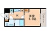 レジュ－ルアッシュ清水 1Kの間取り