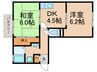 シャルム祐 2DKの間取り