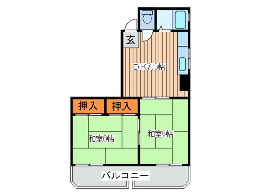 間取図 グリンスリ－ハイツ