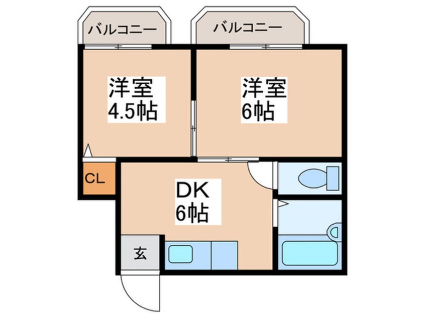 間取図 グリンスリ－ハイツ