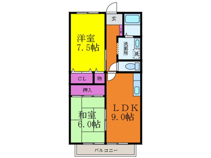 間取図 コーポ高城