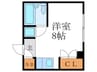 ドゥ ブランシュ 1Rの間取り