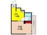 アイシス服部 1DKの間取り