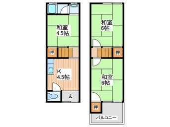 間取図 八雲東町2丁目13-7貸家