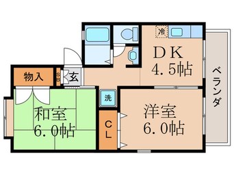 間取図 コスミックウィング小栗栖