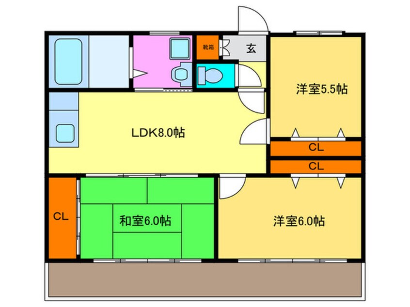 間取図 ＭＯグロ－リ－エイト