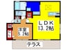 アマービレ恵美坂 1LDKの間取り