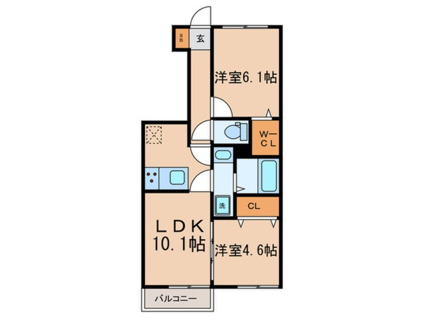 間取図 イルセット　B棟