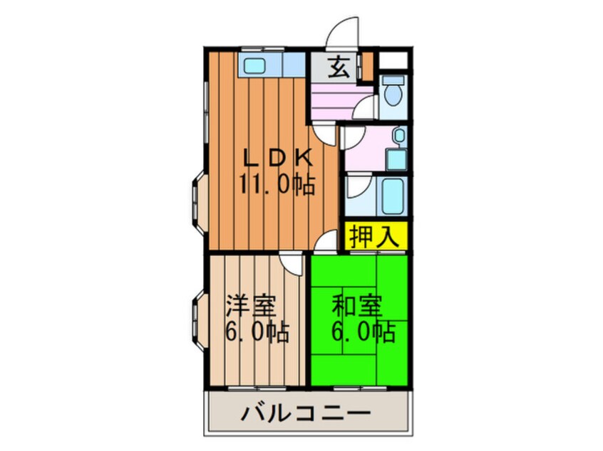 間取図 男山オークマンション