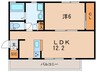 クレスト甲子園 1LDKの間取り