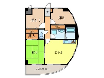 間取図 ハ－モニ－ハイツⅡ