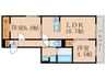 GRAMM佐野屋敷 2LDKの間取り