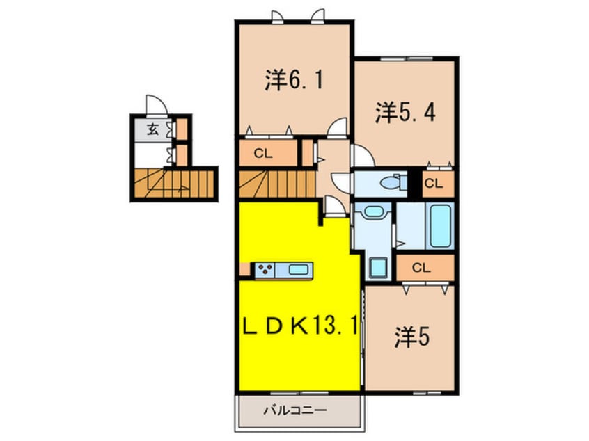 間取図 メールド　ソレイユ