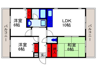 間取図 ロ－レル・ウィングス