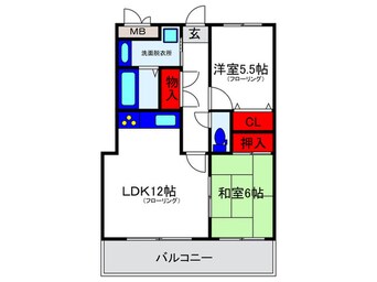 間取図 ロ－レル・ウィングス