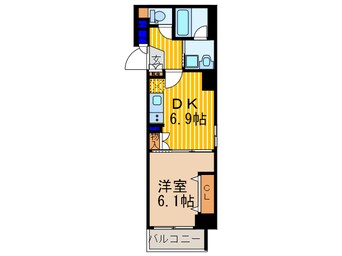 間取図 アスヴェル京都西大路御池(703)