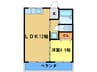大宮マンション 1LDKの間取り