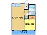 大宮マンション 1LDKの間取り