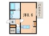 サンアーク西宮Ⅱ 1Rの間取り