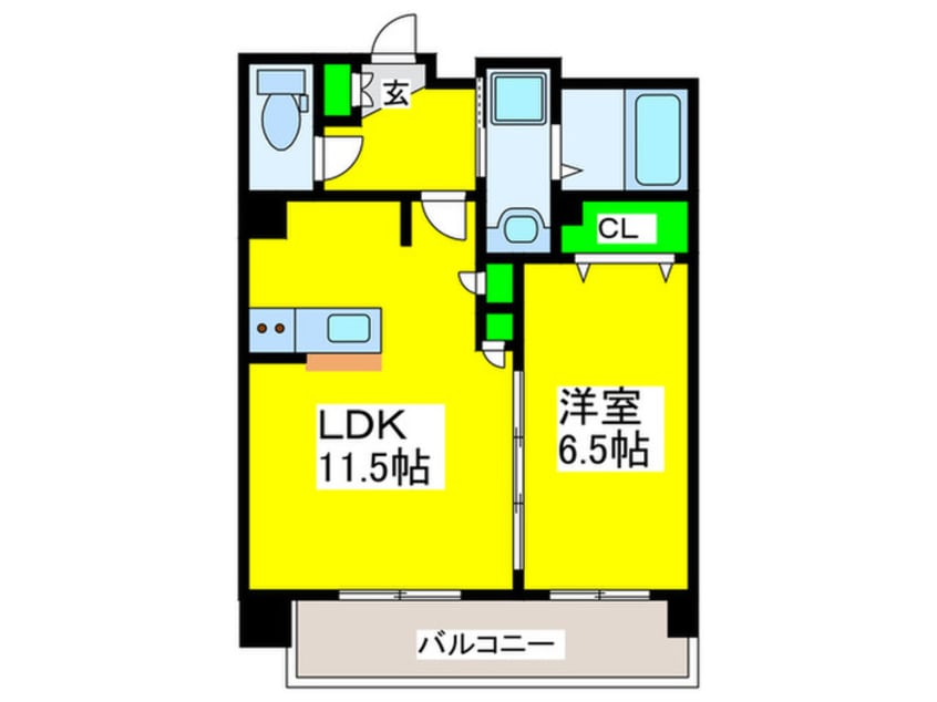 間取図 プレサンス難波セレクト(1001)