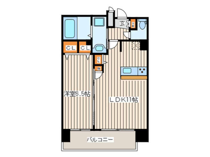 間取図 プレサンス難波セレクト(1004)