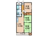 サンロ－ズマンション 3LDKの間取り