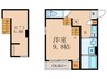 ｾﾚｻｰｼﾞｭ山科 1Kの間取り