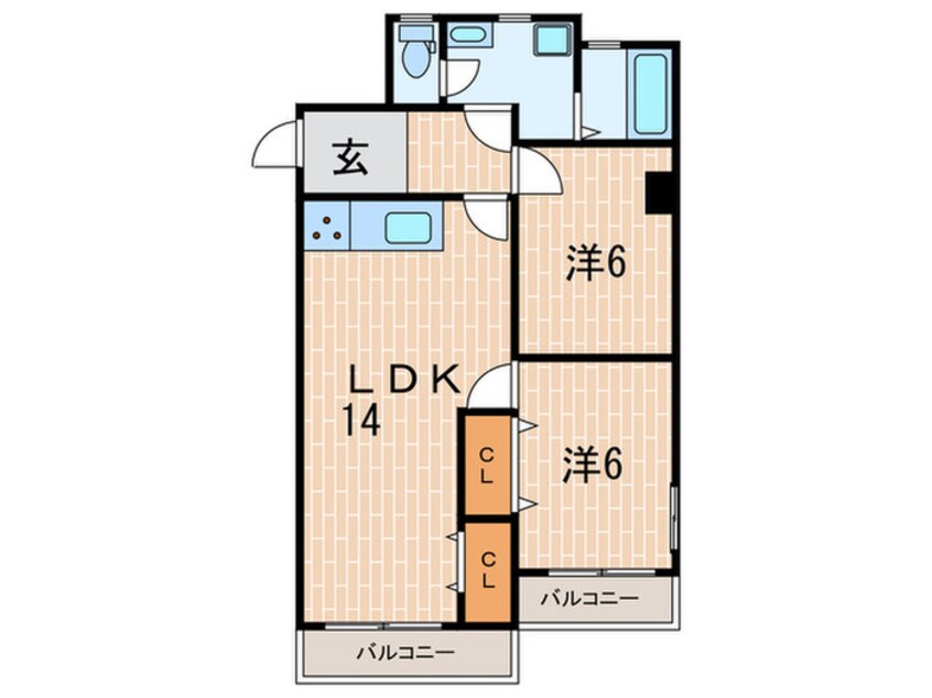 間取図 ハイツ 甑岩