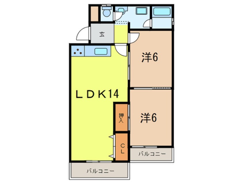 間取図 ハイツ 甑岩